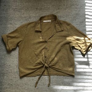 Light front tie blouse